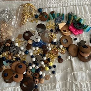 Beads, charms, pendants hoop earrings